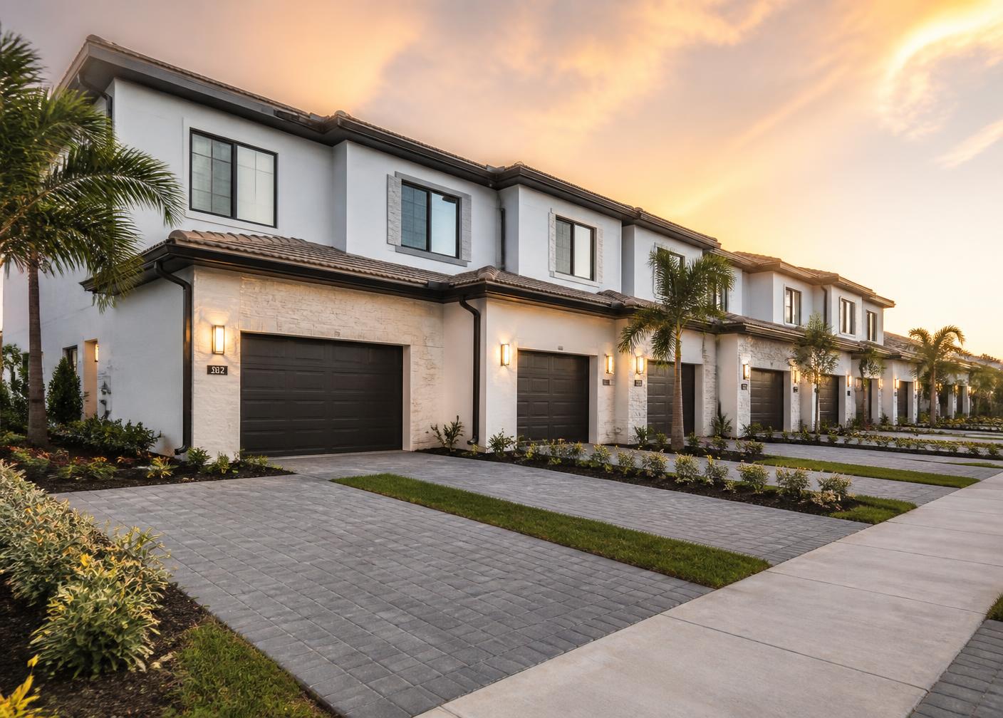 Newly completed residential development ready for builder turnover